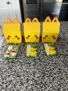 3 SEALED McDonald’s Pokémon set with boxes